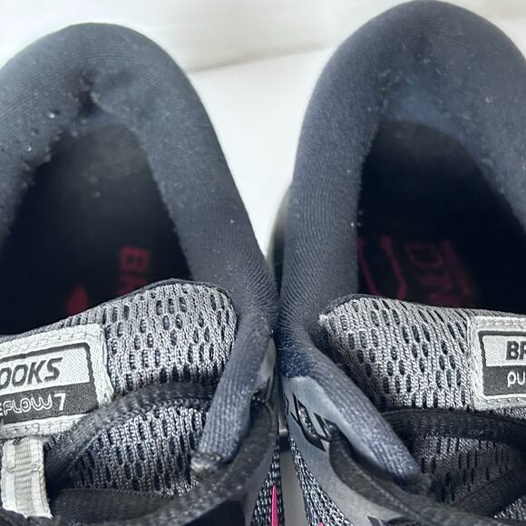 Brooks Pure Flow 7 Running Sneaker Shoes Womens US 10.5 B Black Lace-Up Low Top - Picture 11 of 15